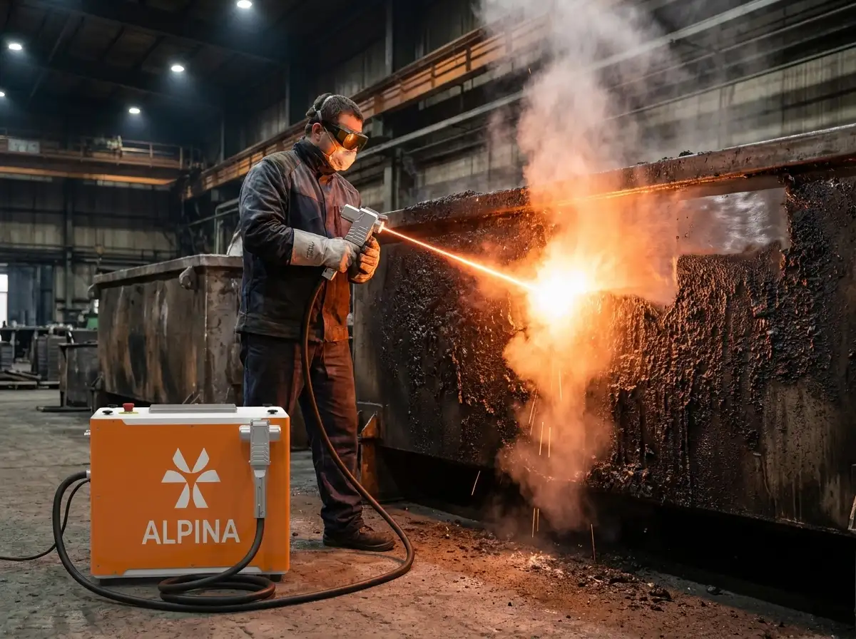 Nettoyage de résidus industriels au laser
