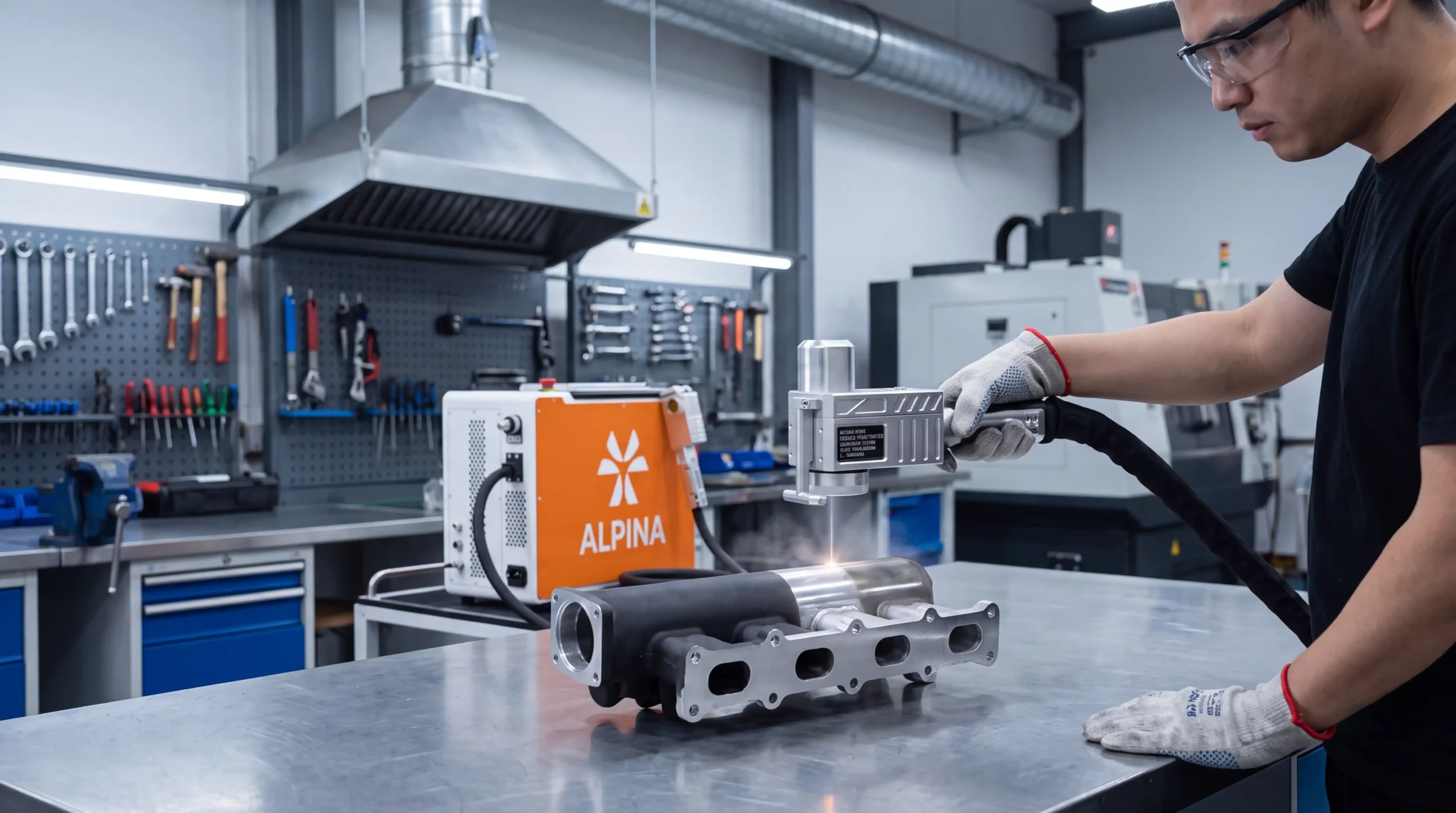 Décapage contrôlé d'un revêtement sur pièce en aluminium avec un nettoyeur laser 300&nbsp;W