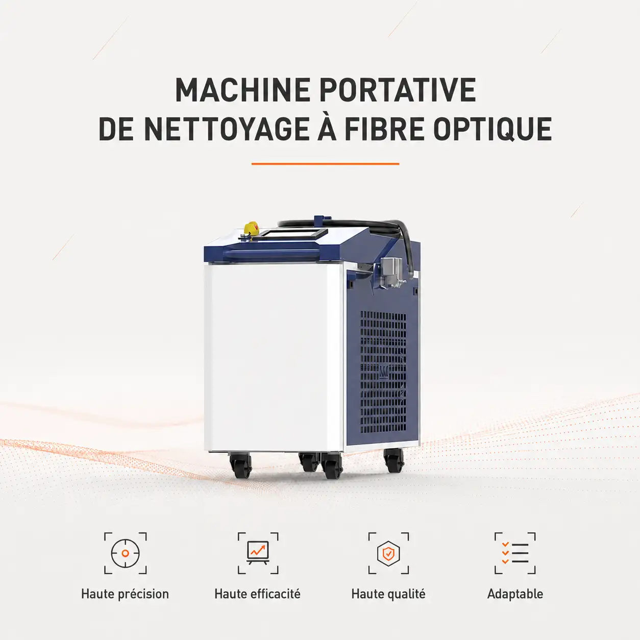 Décapeur laser continu Essentiel sur châssis roulant
