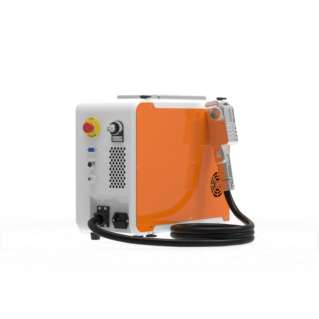 Nettoyeur laser pulsé 100W Alpina Laser vu de l’avant, format compact et transportable