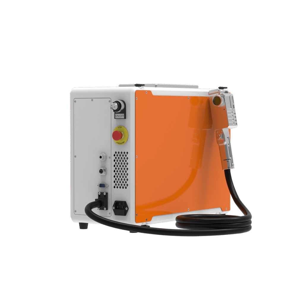 Nettoyeur laser pulsé 200W Alpina Laser vu de face, format portable pour atelier et chantier