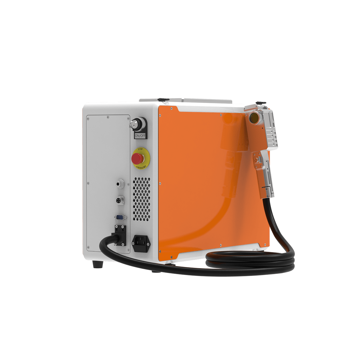 Nettoyeur laser pulsé 200W Alpina Laser vu de face, format portable pour atelier et chantier