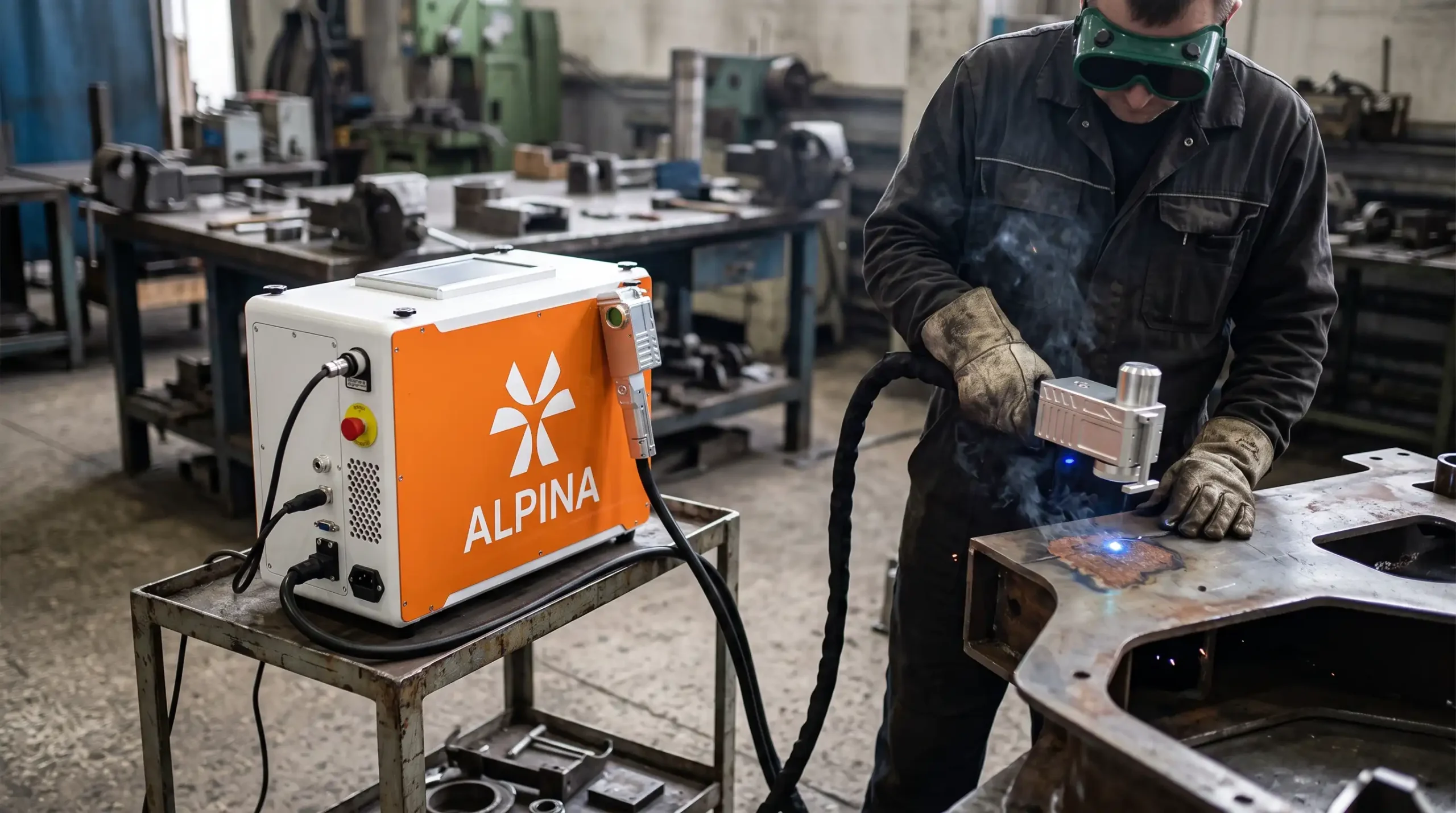 Pièce en acier avant et après nettoyage de la rouille au laser pulsé 200 W